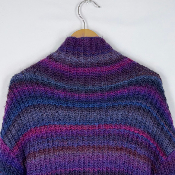 Hatch Maternity Women's Turtleneck Chunky Wool Blend Sweater Size 2 / 8 Purple - Picture 8 of 15